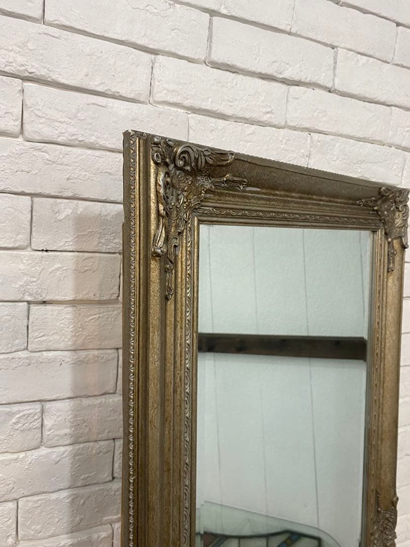 【東京都内23区配送無料】アンティーク　鏡　ミラー　姿見　ビンテージ　什器　店舗