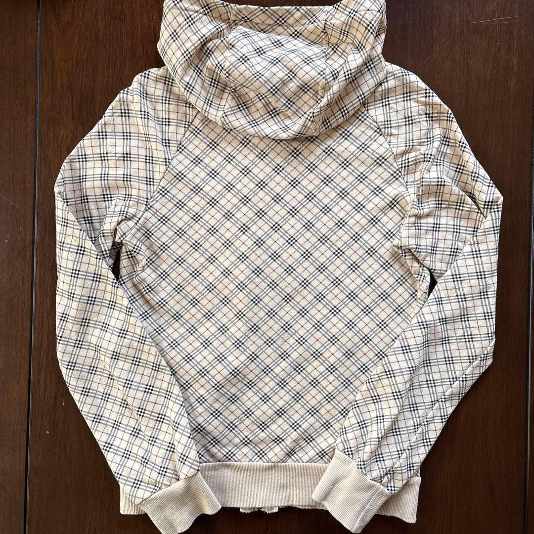 希少 バーバリーブルーレーベル　ノバチェック　ジップアップ　パーカー