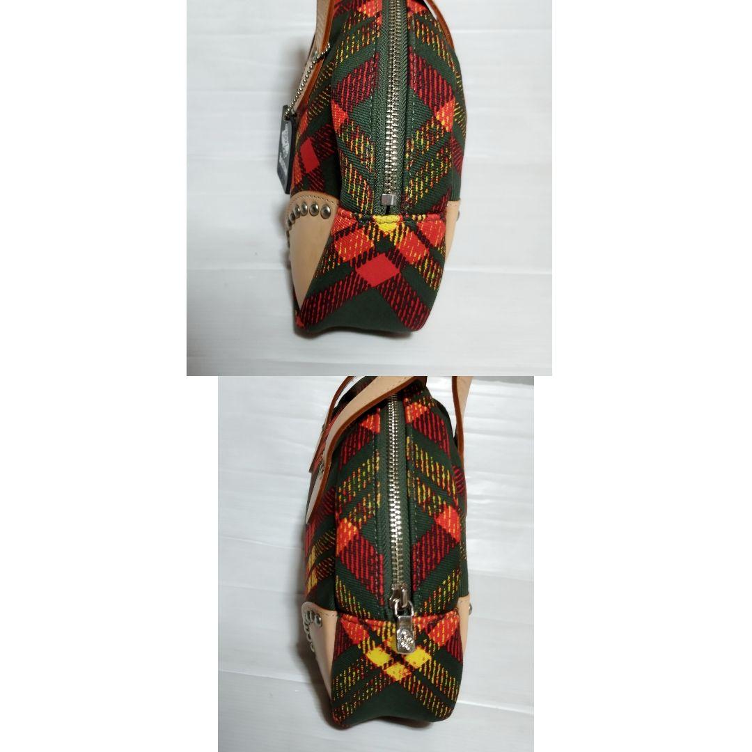 ヒステリックミニ×伊勢丹　ラインストーンロゴミニハンドバッグ　タータンチェック