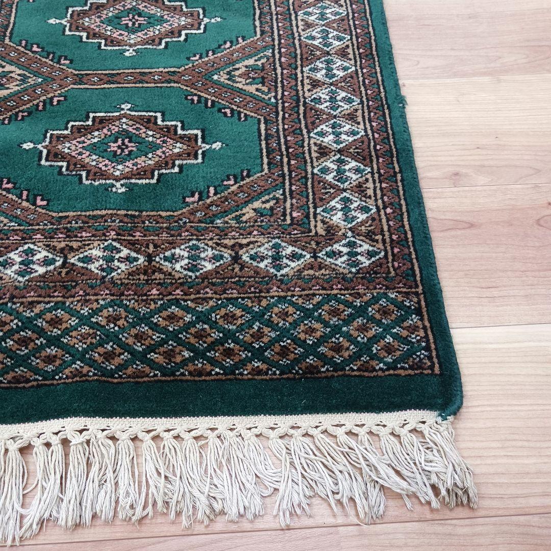 Y2097 パキスタン絨毯 ウール 手織り トライバルラグ 　ma