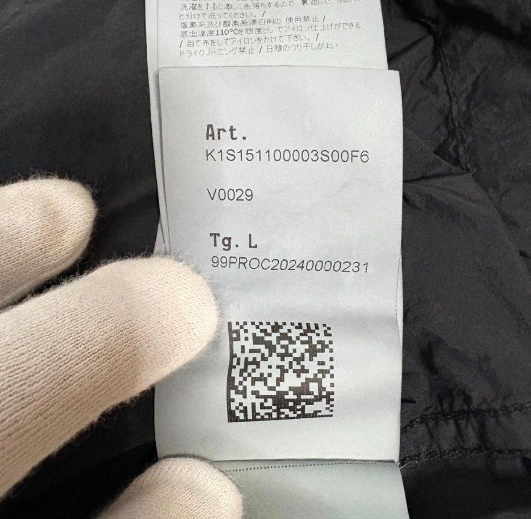 【美品✨】ストーンアイランド　ゴースト　長袖シャツ　ブラックワッペン　Lサイズ