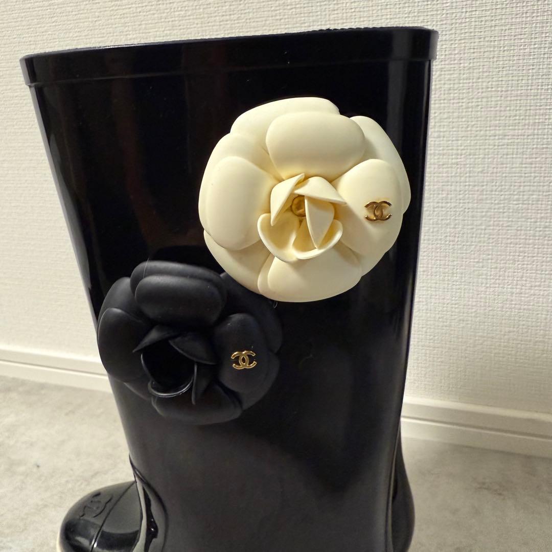 【お値下げ可能‼️値下げ可能❗️】CHANELレインブーツ　カメリア　ココマーク