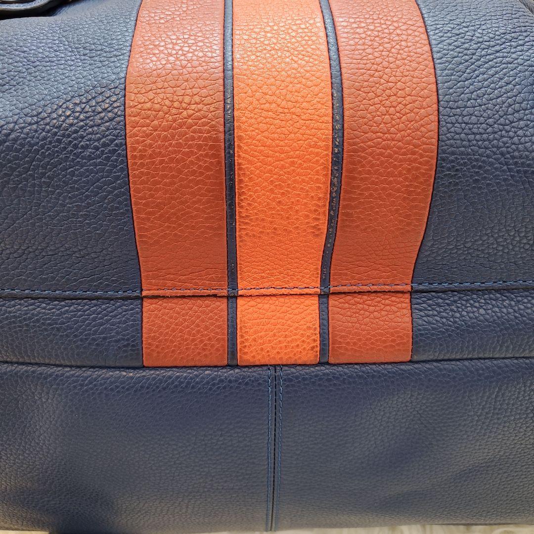 ⭐美品⭐COACH　ターンロック レザー リュック　シボ革　ブルー　大容量　通勤