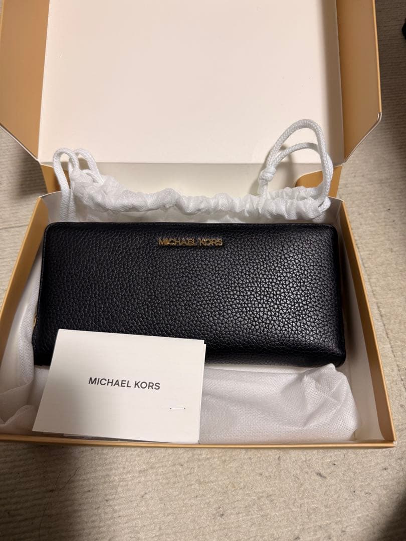 MICHAEL KORS ブラック レザー 長財布
