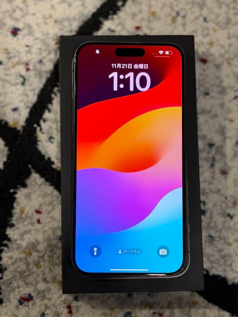 iPhone 15 promax ブルーチタニウム
