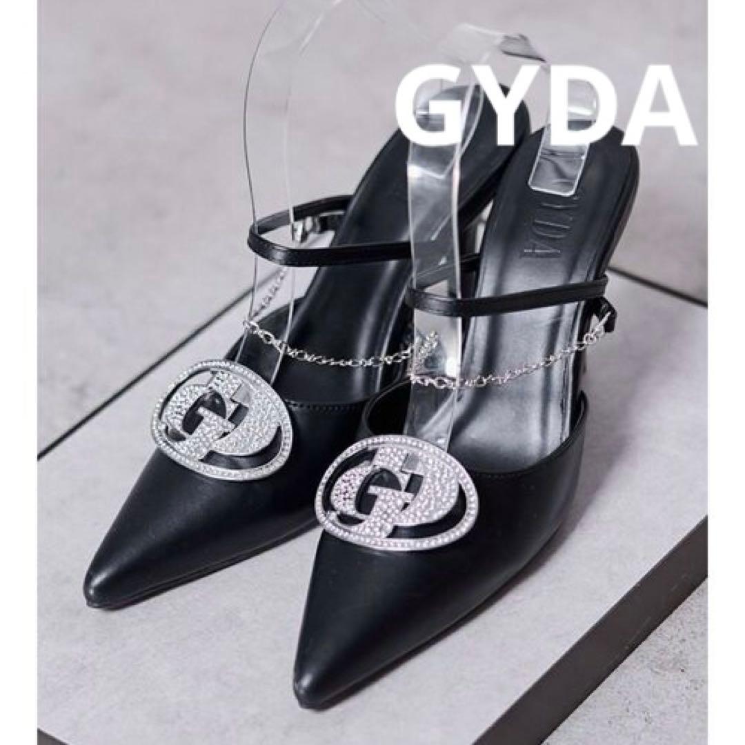 GYDA 3way GDビジューMOLDチェーンストラップポインテッドミュール