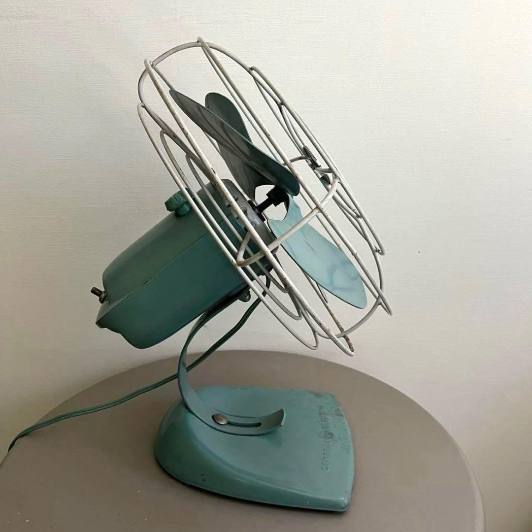 レア！GE ゼネラルエレクトリック 扇風機 アクアブルー レトロ