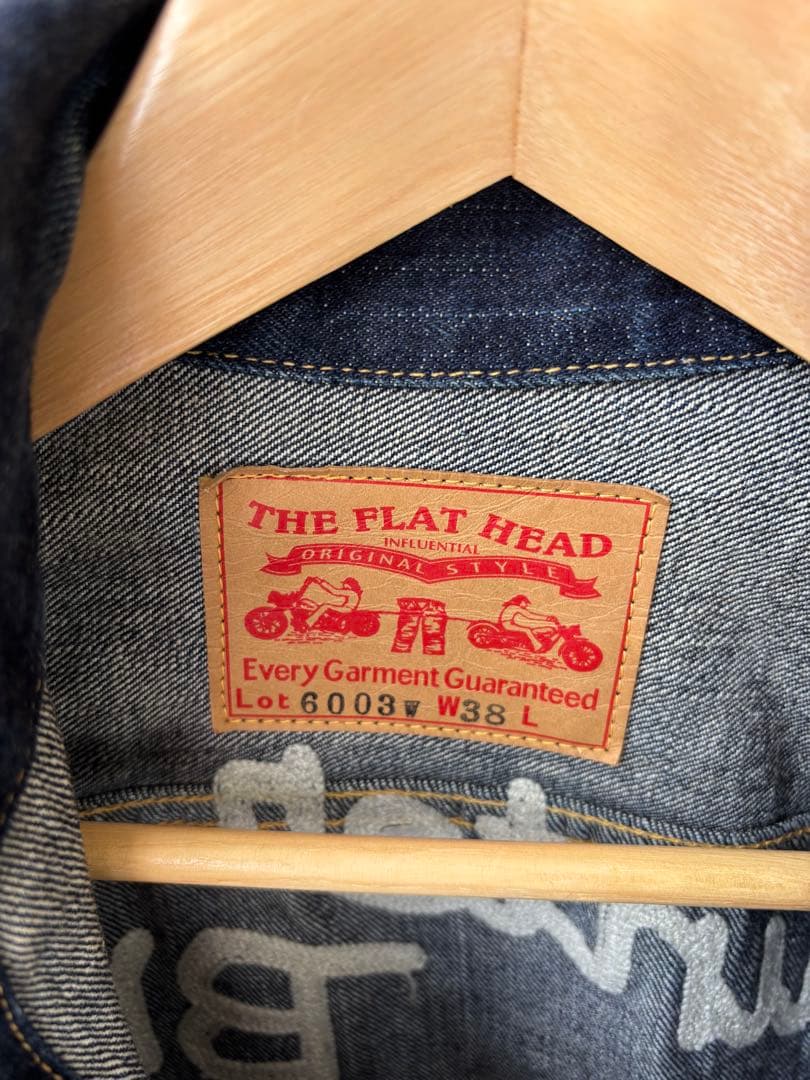 極美品 濃紺 THE FLAT HEAD 10周年 限定モデル 6003W 38
