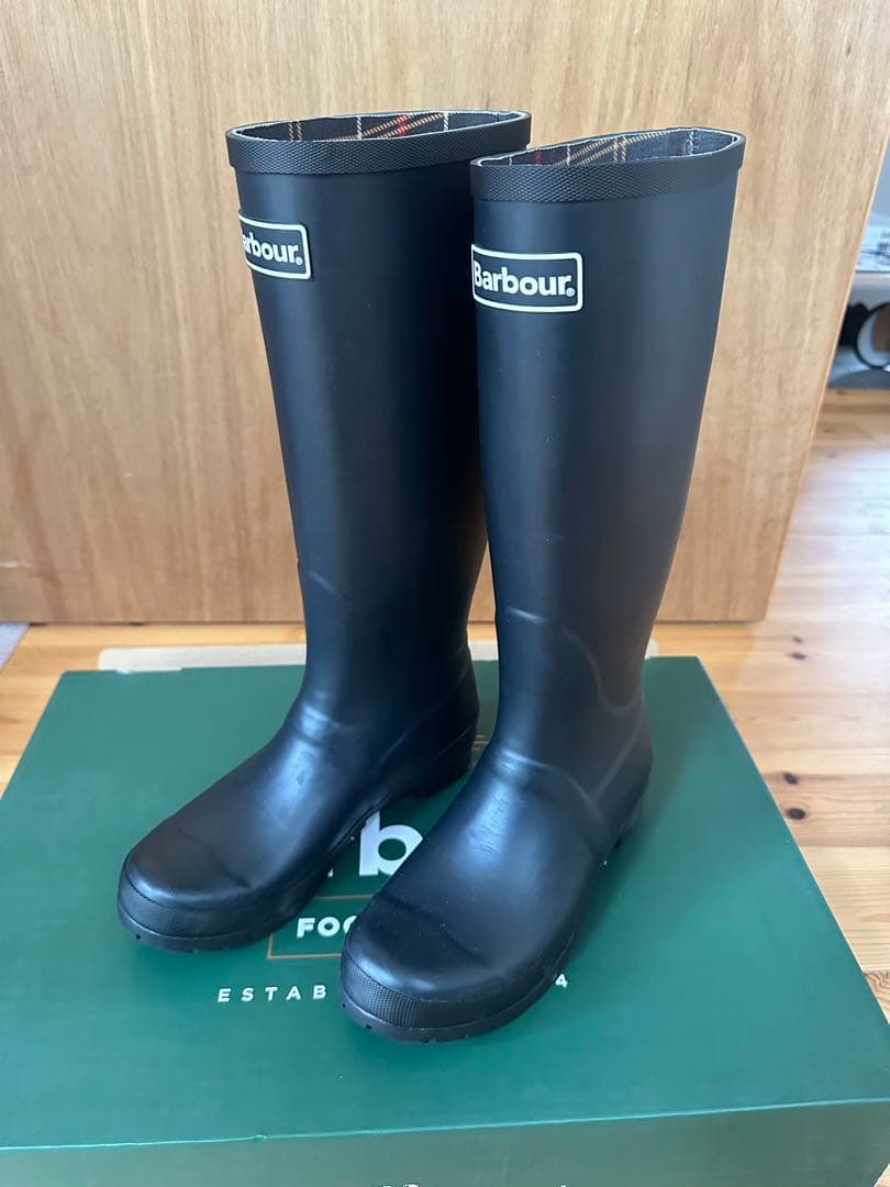 Barbour バブアー 長靴 レインブーツ 黒 Abbey サイズ7 26cm