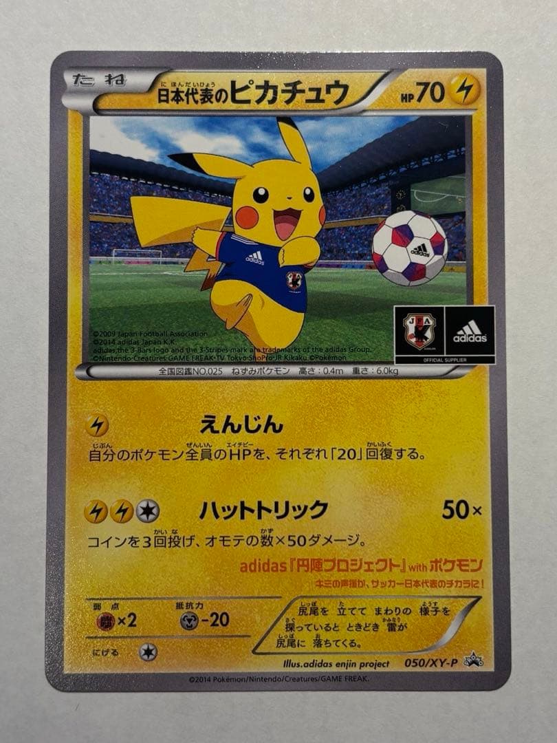 日本代表のピカチュウ　ポケモンNewモン！ブック　付録カード