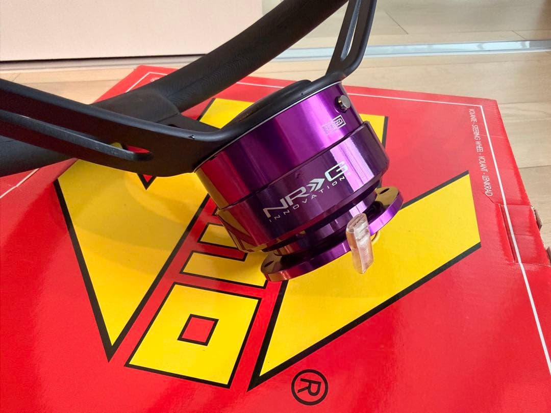 ぽ*け様 NRG ステアリングボス パープル クイックリリース