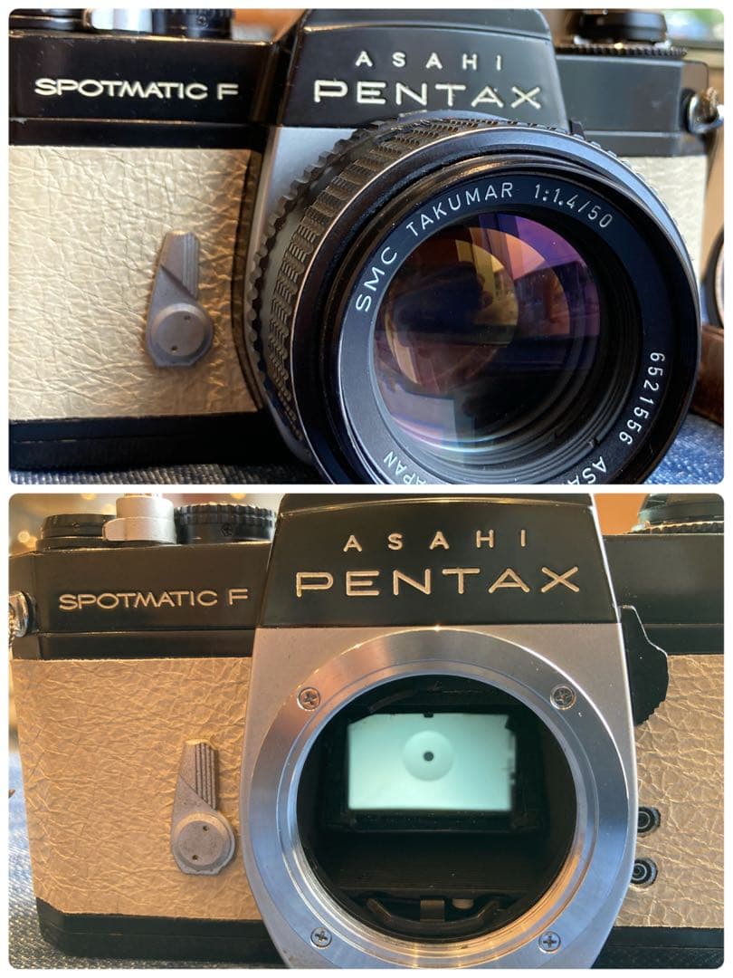pentax spf（ブラック&ホワイト）本革外装★f1.4＊完動品＊初期保証