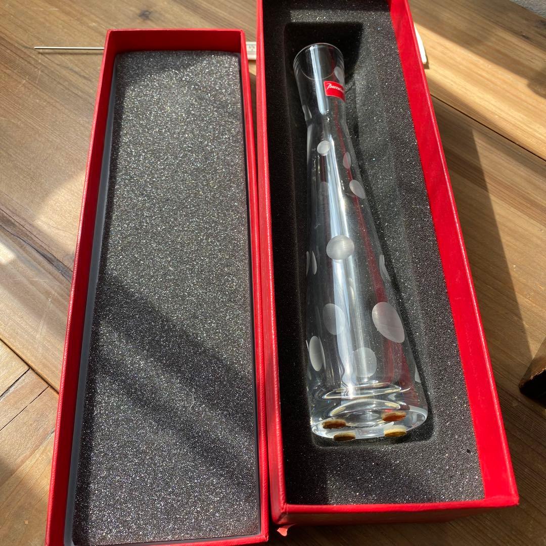 箱付き　Baccarat バカラ　水玉模様　花瓶　フラワーベース　一輪