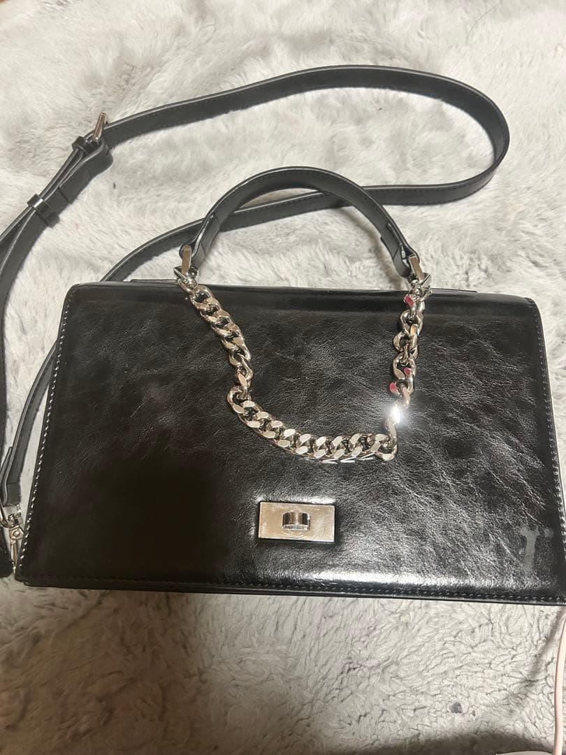 ルイス　mi-企画　2wayショルダースクエアレザーバッグ