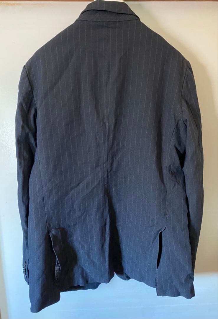 コムデギャルソン　グレー ストライプ テーラードジャケット