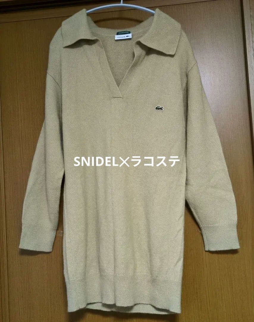 スナイデル/ラコステ/スキッパーニットワンピース