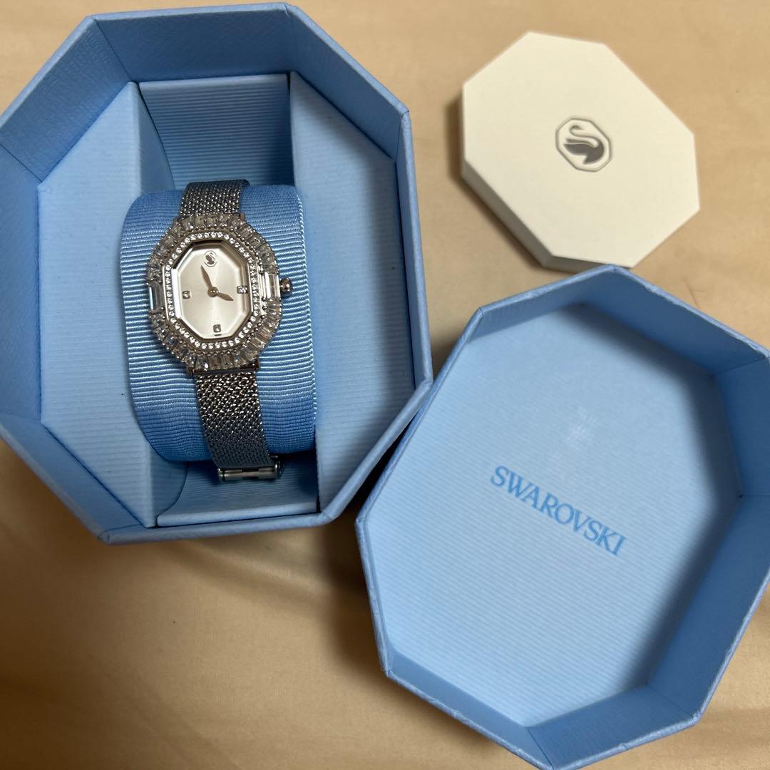 スワロフスキー　Matrix octagon ウォッチ　時計　シルバー