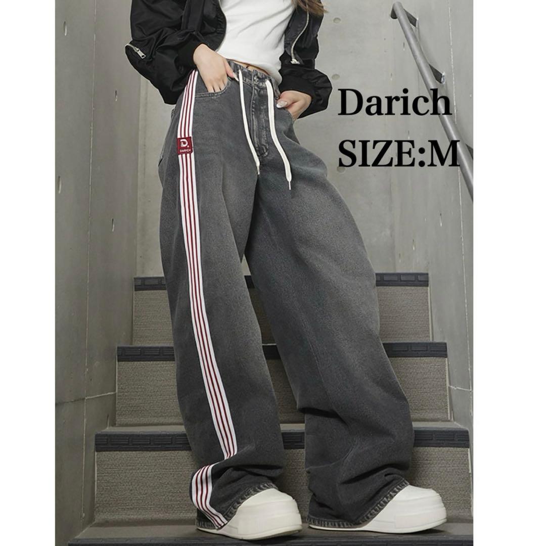 新品 即完売品 Darich リメイクライクワイドデニムパンツ ブラック