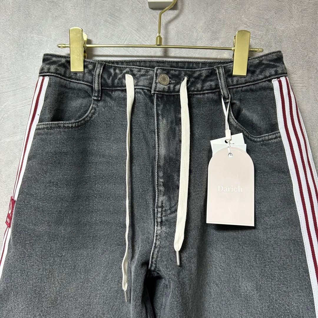 新品 即完売品 Darich リメイクライクワイドデニムパンツ ブラック