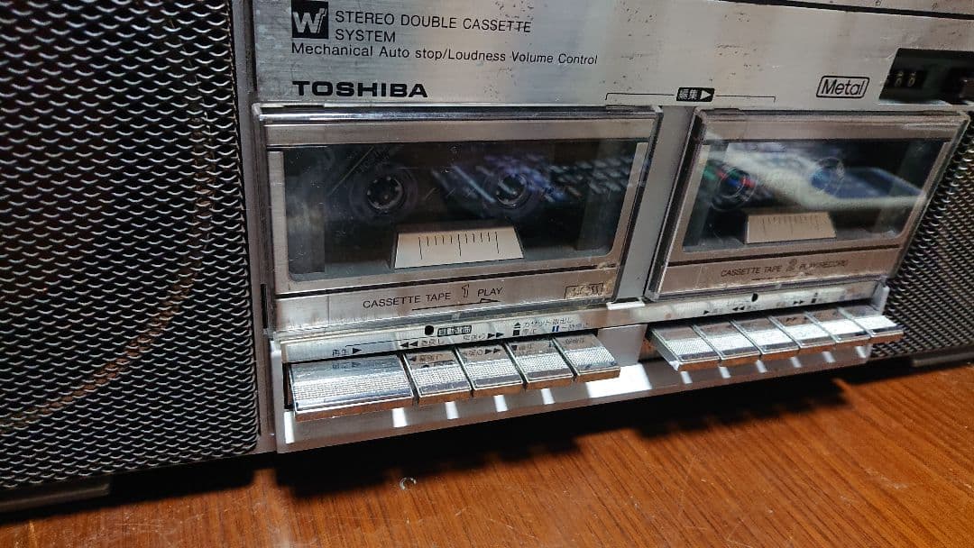 当時物、東芝BOMBEAT 大型ラジカセ動作品