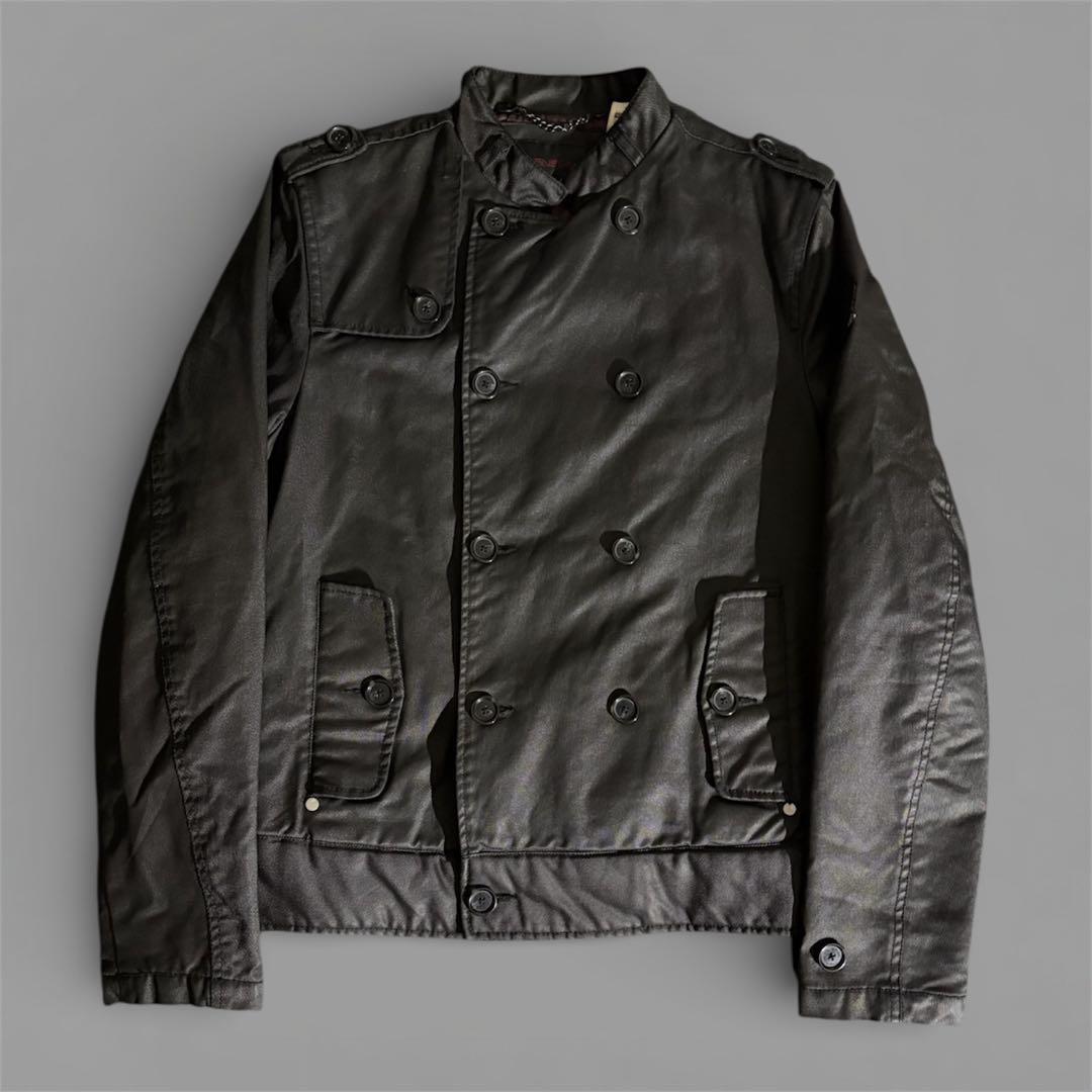 archive コーティング Pコート ダブルブレスト ナポレオン