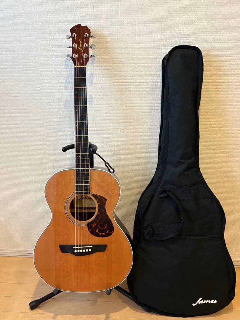 やっさん様　James J-500A トップ単板エレアコギター + ケース＋スタ