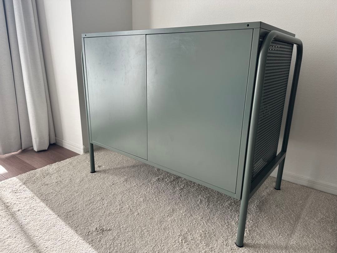 abc【美品】IKEA　NIKKEBY 収納　チェスト　グレーグリーン