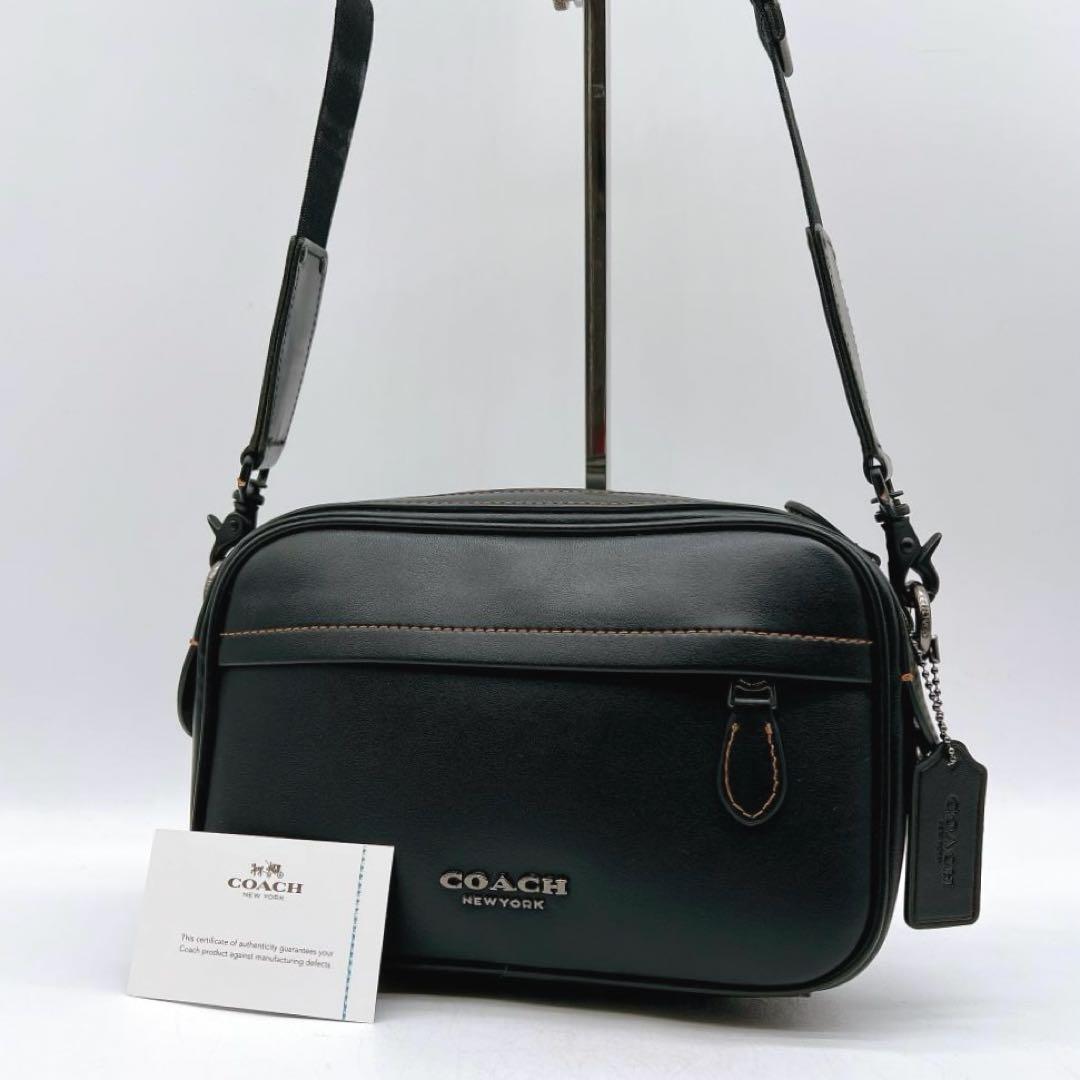 極美品 COACH グラハム クロスボディ ショルダーバッグ レザー f503