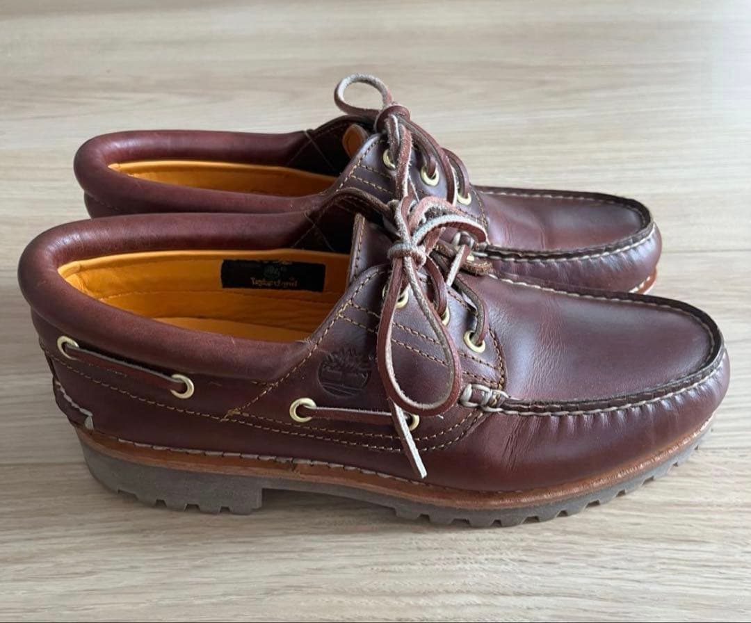 Timberland 3eyeバーガンディ デッキシューズ