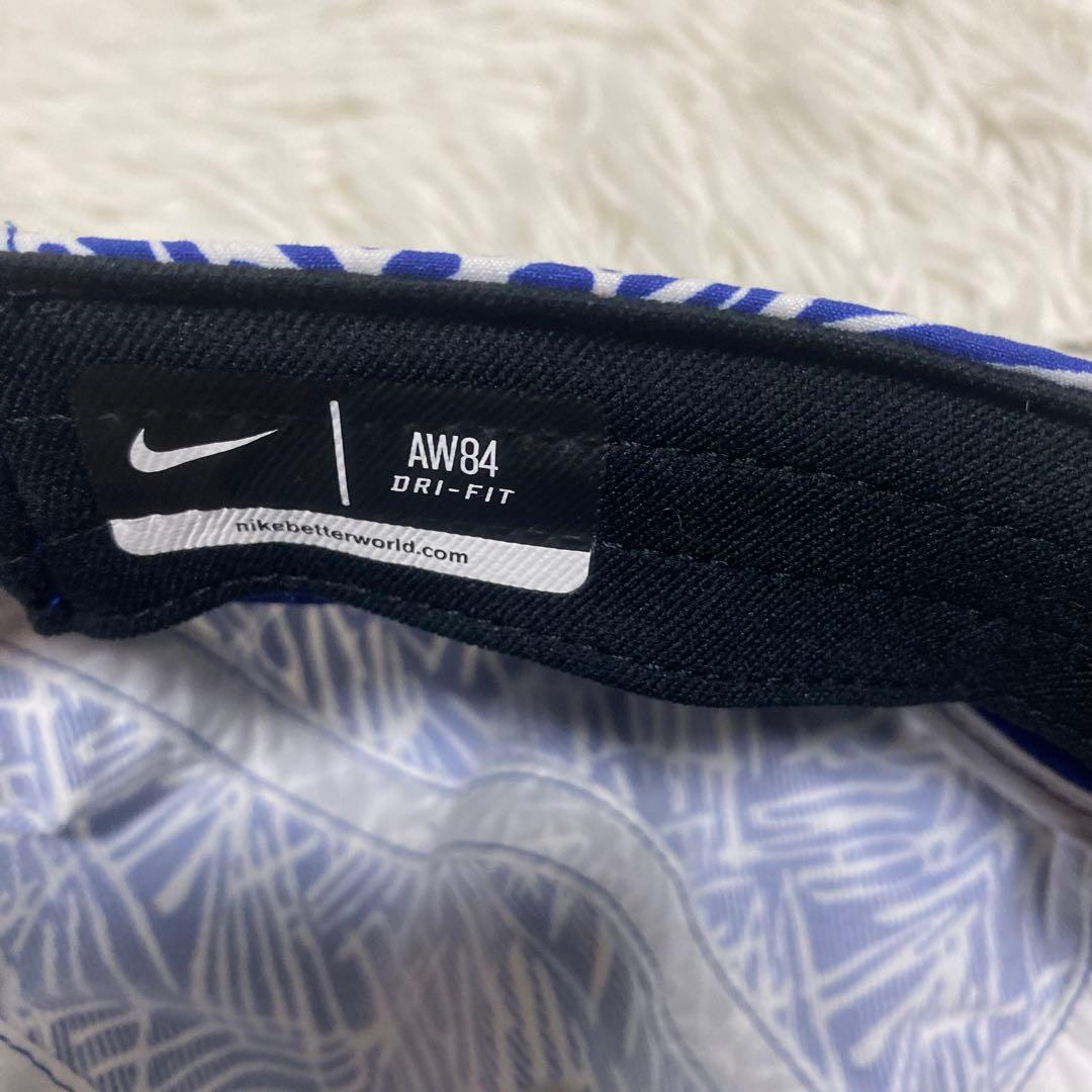 美品　nike　キャップ　AW84　総柄　青系　ナイキ　帽子　DRI-FIT