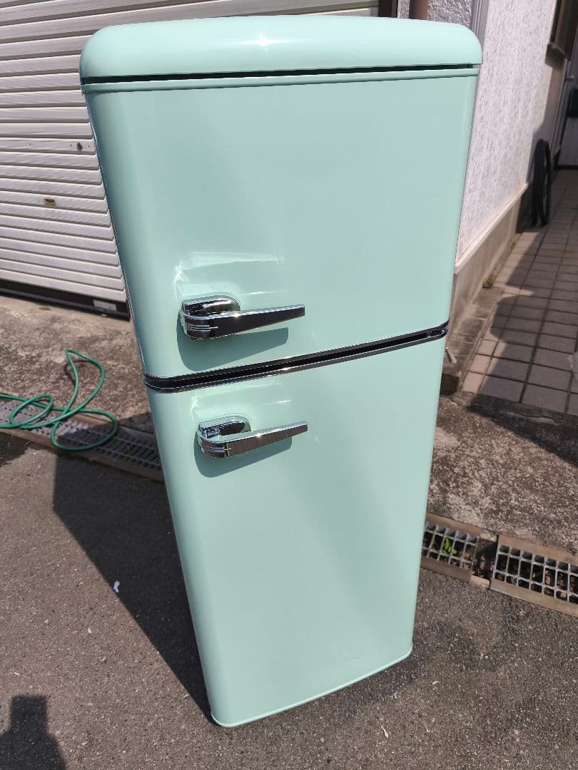 関東限 条件で無料配送 レトロ冷蔵庫 レトロデザイン冷蔵庫 冷蔵庫 2ドア冷蔵庫
