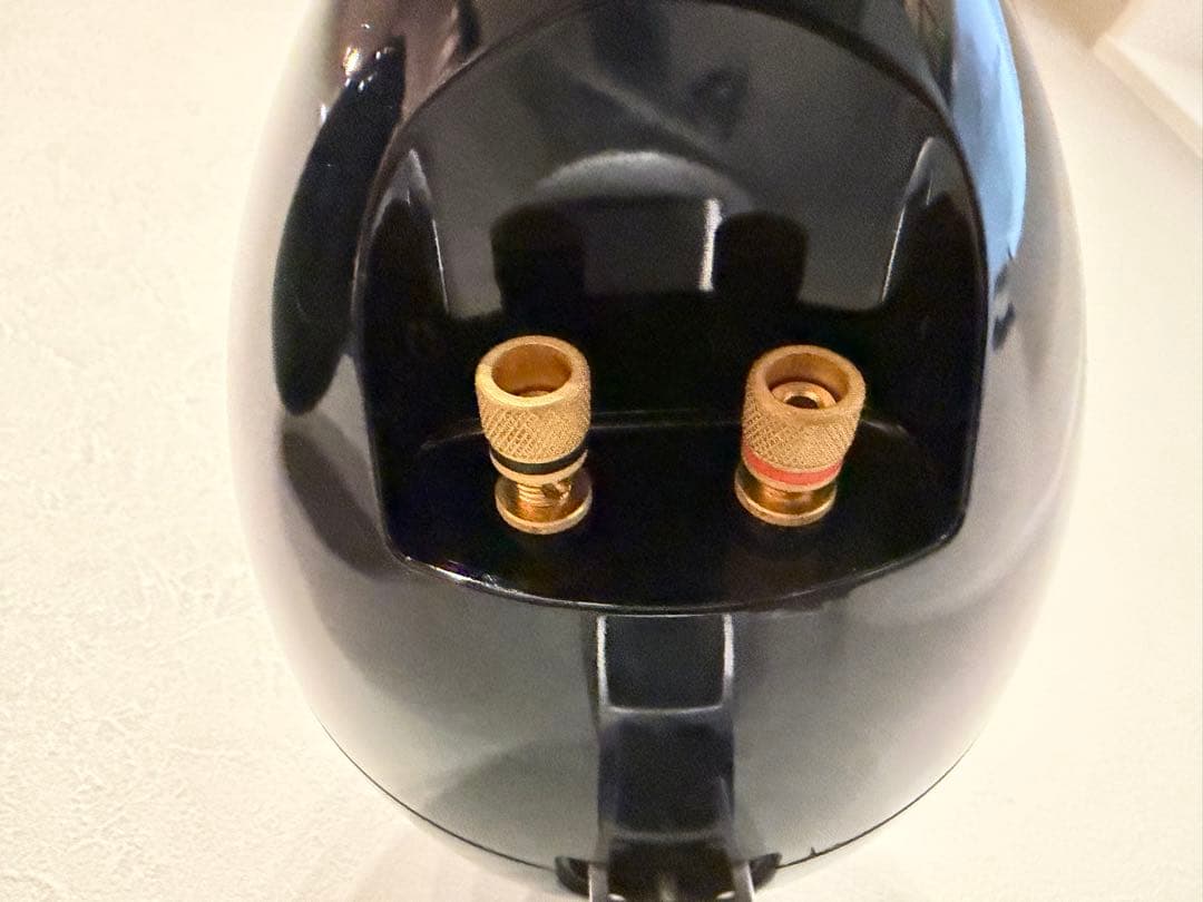 黒色モダンスピーカー スタンド付き