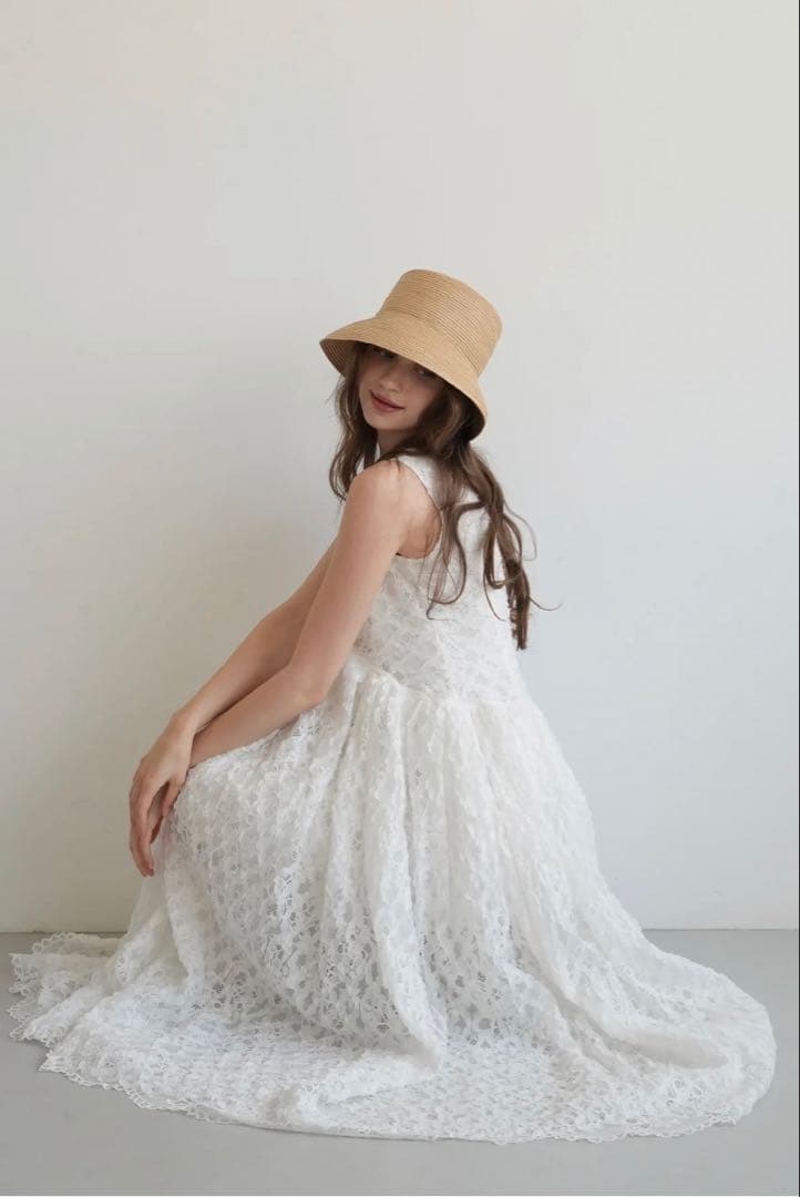 ワンピース lace no sleeve dress