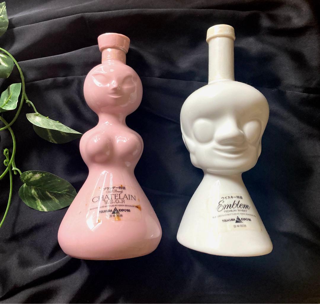 岡本太郎作　人間ボトル　ウィスキー&ブランデー　2本セット