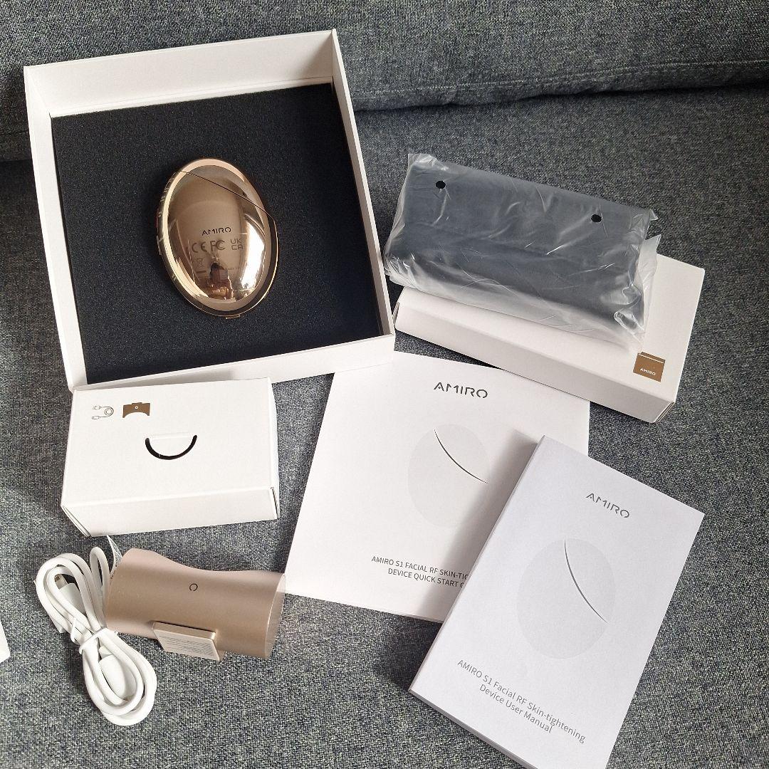 【美品】AMIRO 最新スタンプ式RF美顔器 EMS 美容器