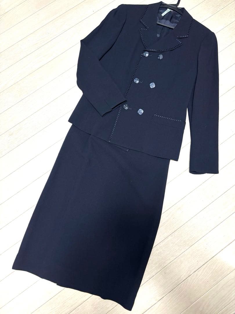 美品★レリアン お受験用　フォーマルスーツ 紺色