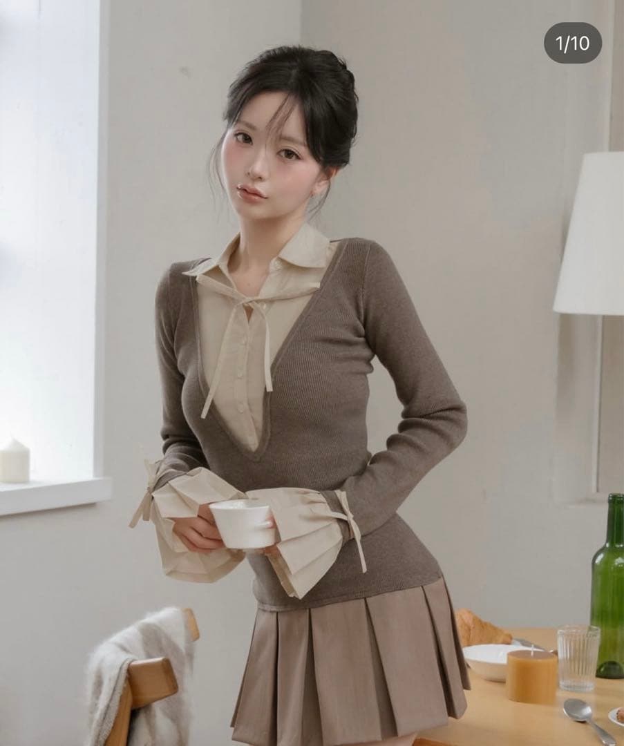 darich シャツドッキングミニワンピース　MOC FREE-Ｌ