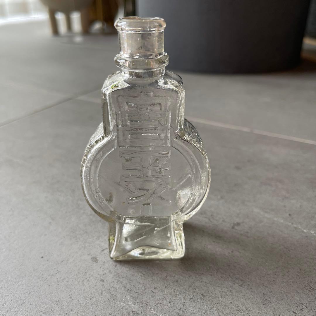 白玉ソース　アンティーク　ガラス　大日本大阪野村吟醸　注ぎ口と底汚れあり　希少
