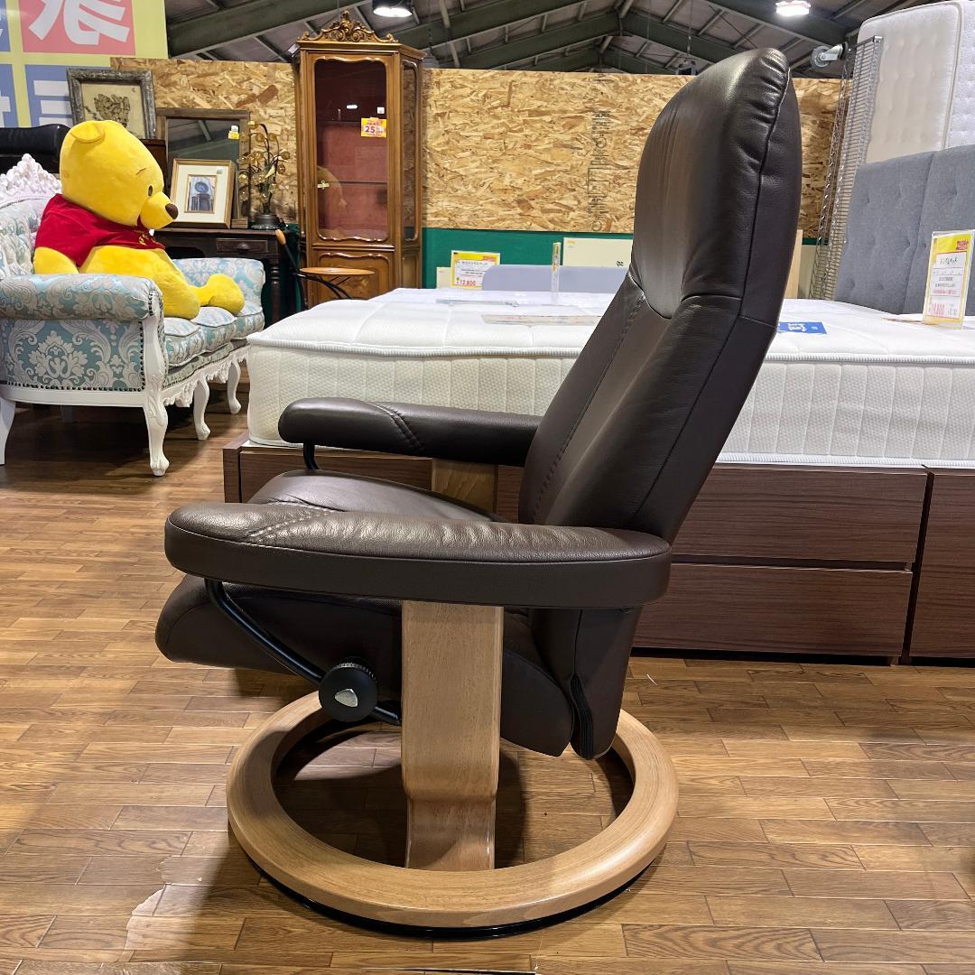 エコーネス コンサル Mサイズ ストレスレスチェア＆オットマン 極美品