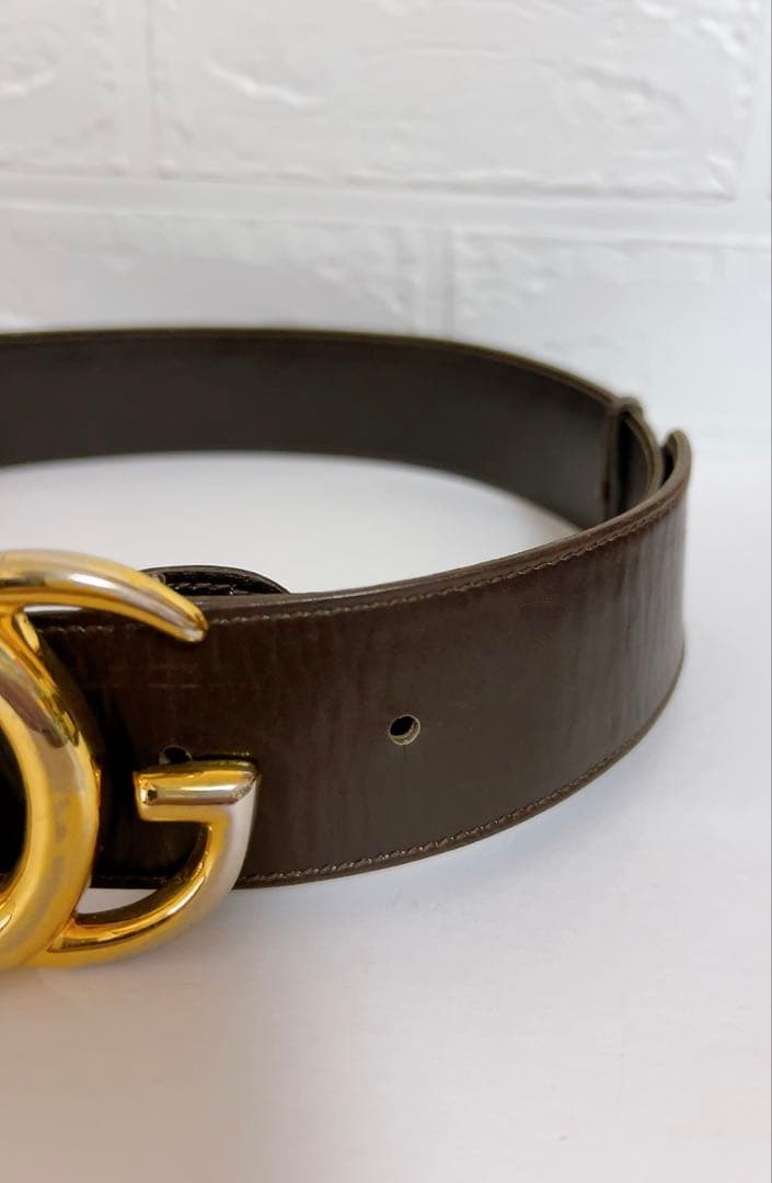 グッチ　GUCCI ベルト　ブラウン　GGバックル 75