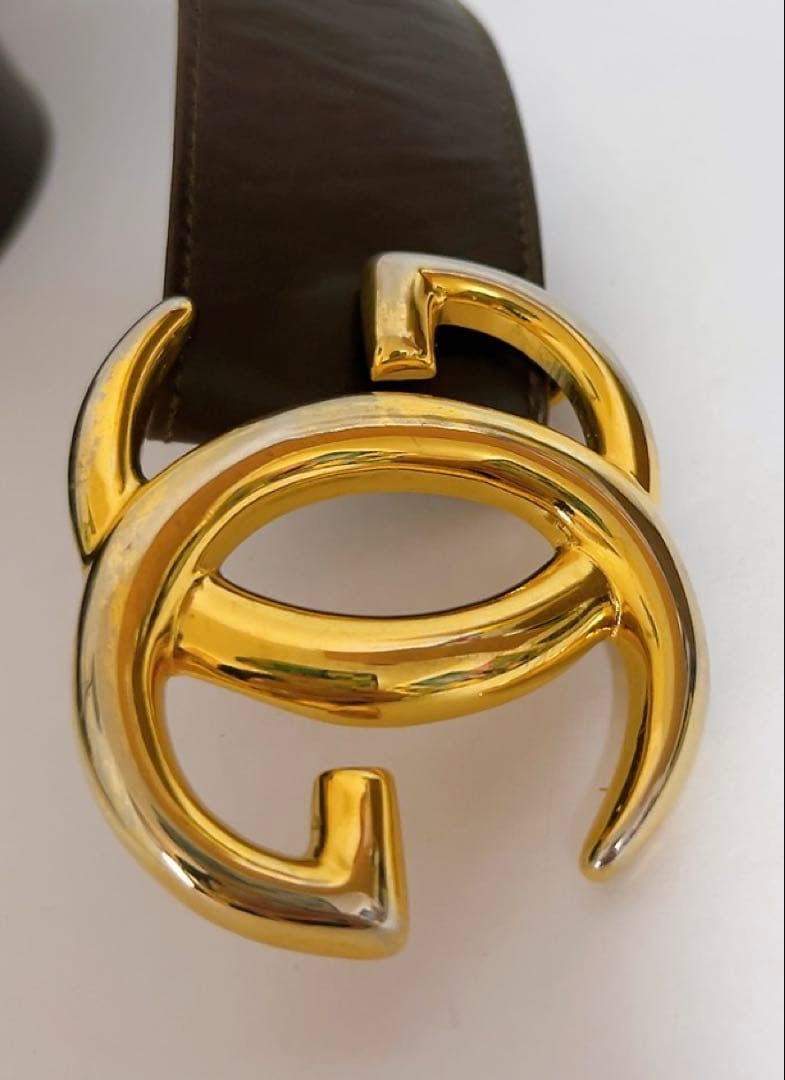 グッチ　GUCCI ベルト　ブラウン　GGバックル 75