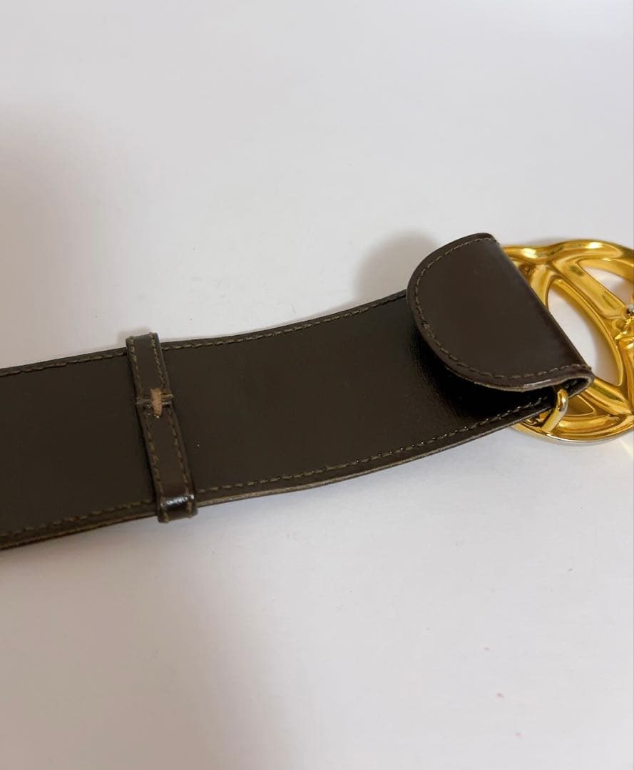 グッチ　GUCCI ベルト　ブラウン　GGバックル 75