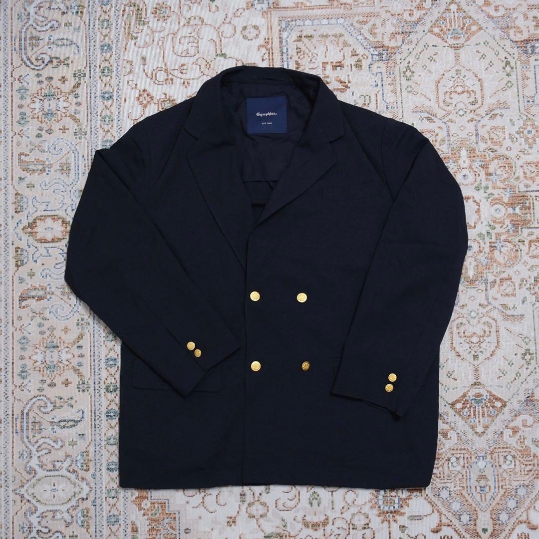 GYMPHLEX ジャケット ダブルブレストブレザー アウター ブルー系