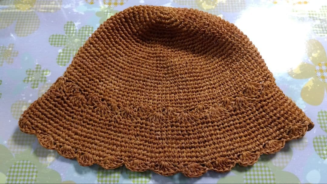 古代布 温海しな織 帽子