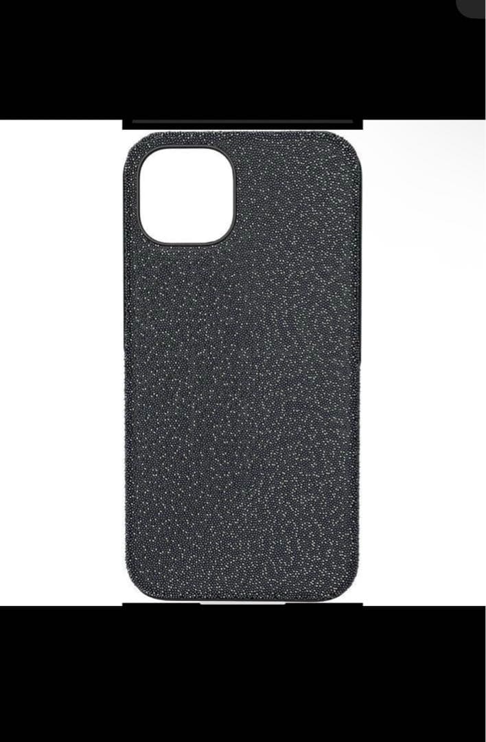 スワロフスキー スマホケース iPhone13pro用 ブラッククリスタル