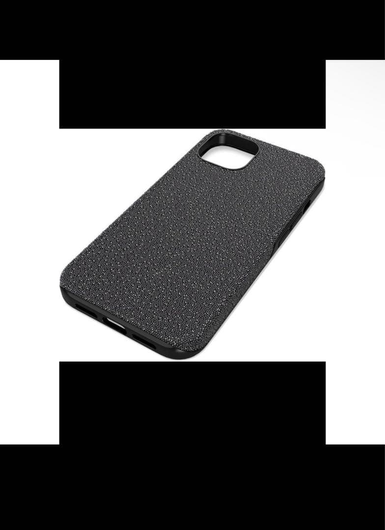 スワロフスキー スマホケース iPhone13pro用 ブラッククリスタル