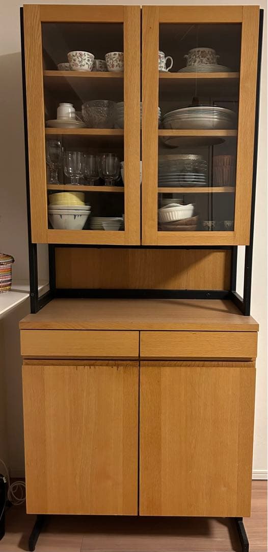 unico カップボード HOXTON 食器棚 定価14万円