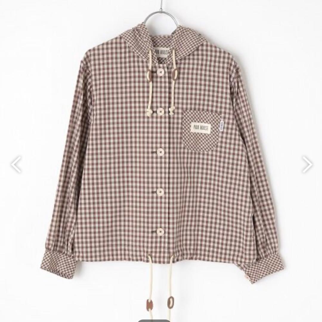 【美品】PINK HOUSE アースギンガムパッチワークブルゾン