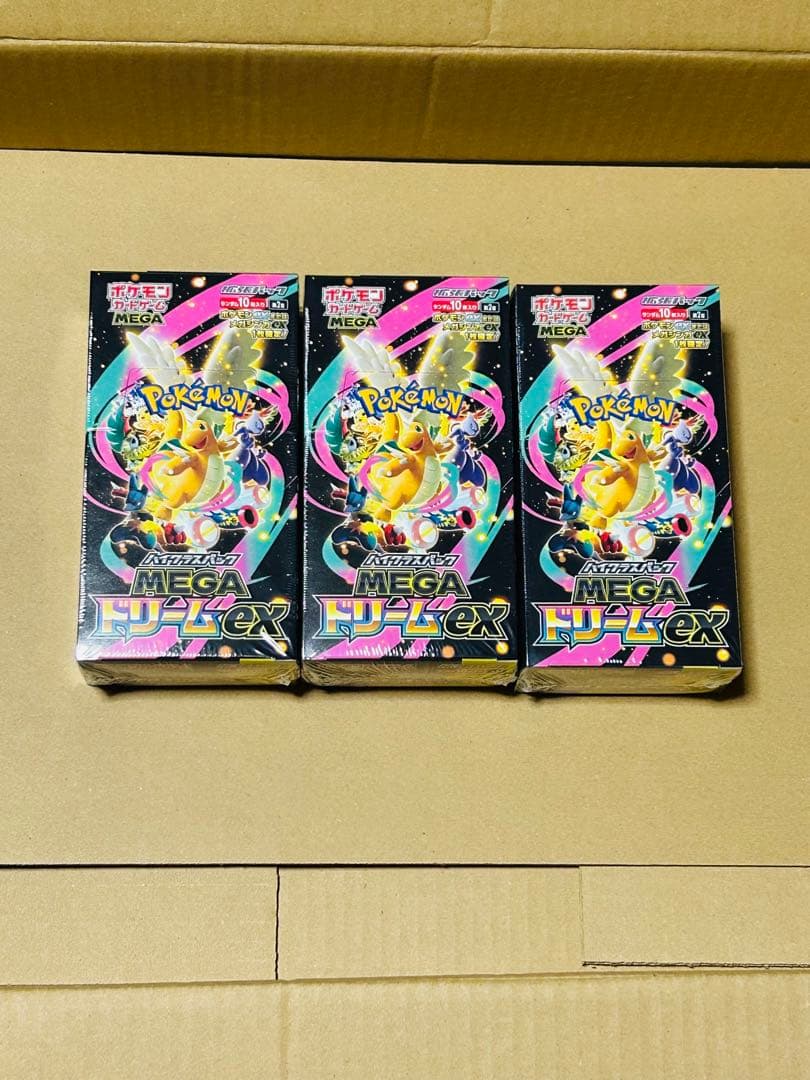 ポケモンカードゲーム MEGAドリームex シュリンク付き 3box