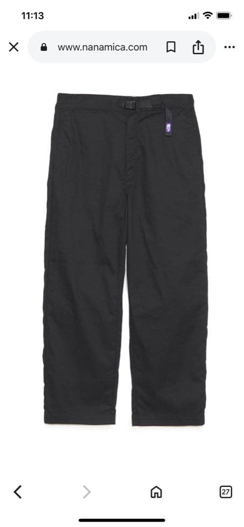 ザノースフェイス パープルレーベルクールマックスチノフィールドワークパンツ